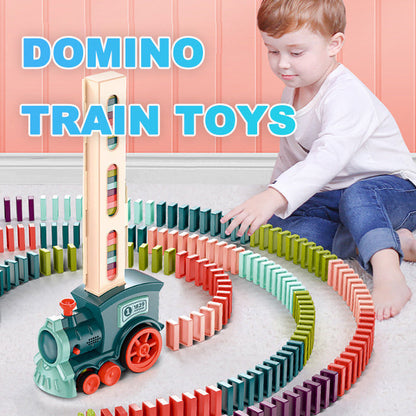 Automatisches Domino-Zugspielzeug für Kinder – Förderung von Fantasie und Koordination