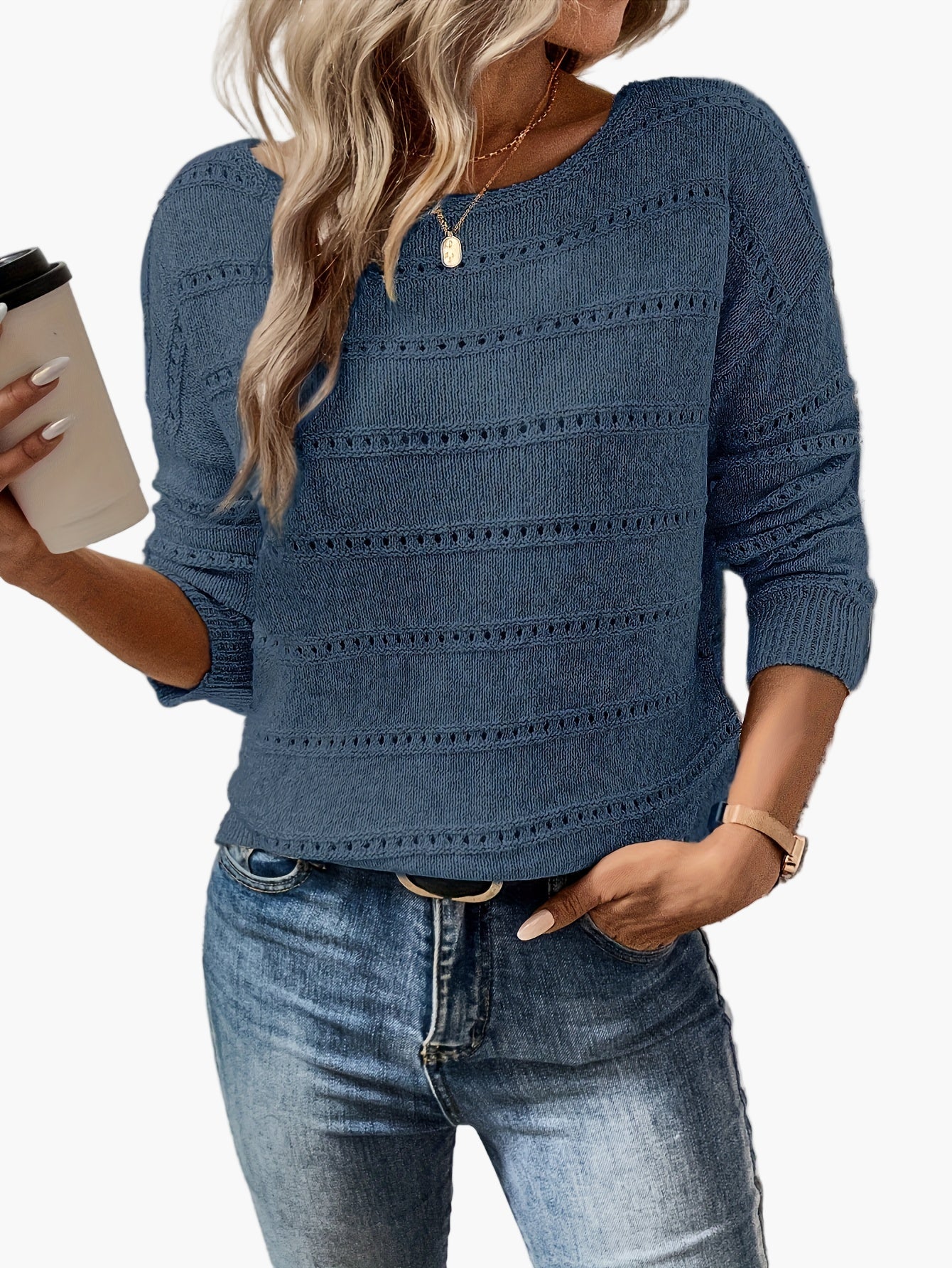Suéter para mujer elegante estilo casual para otoño/invierno