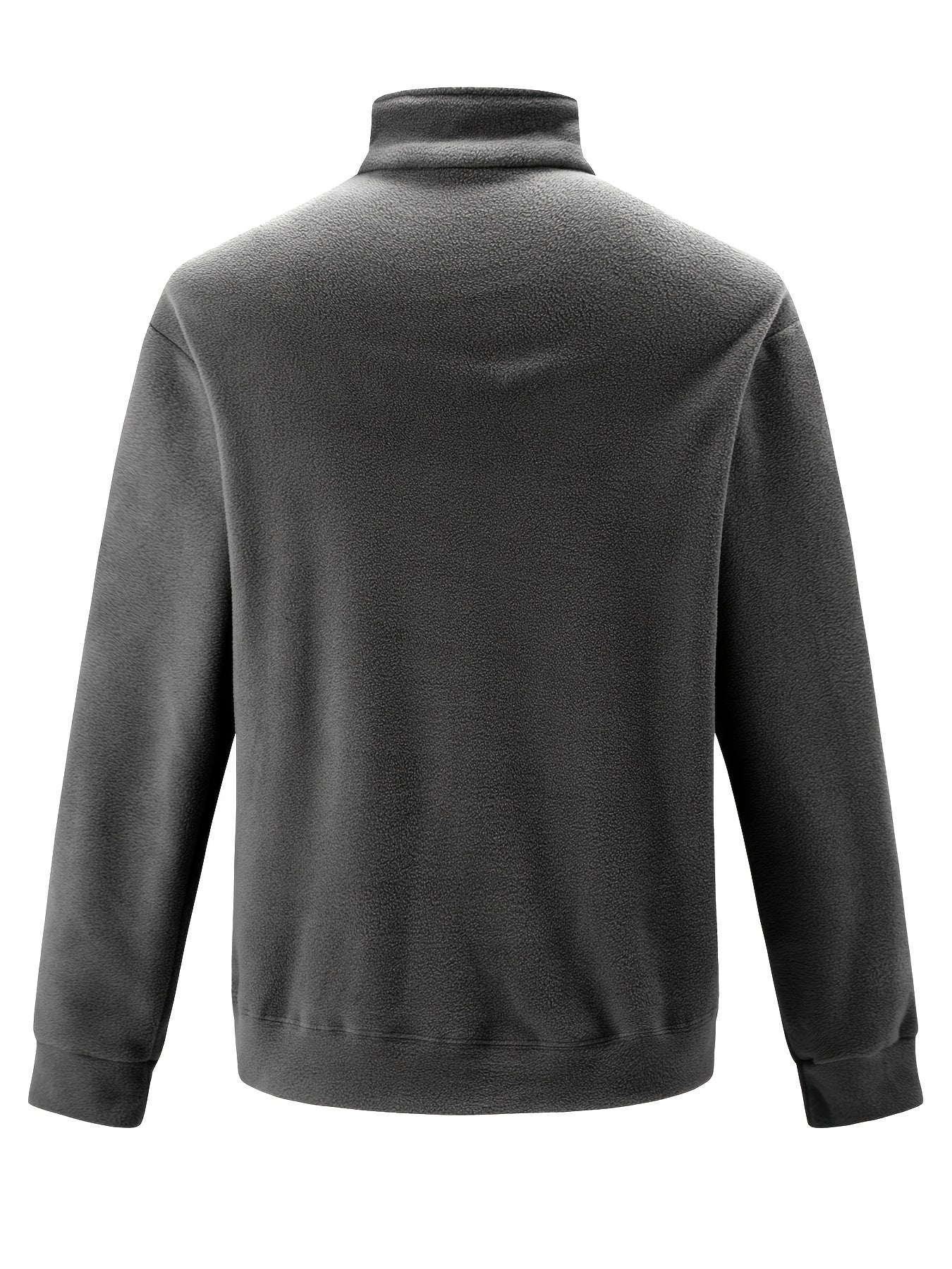 Polaire Homme Demi-Zip Col Montant Manches Longues Poches Latérales