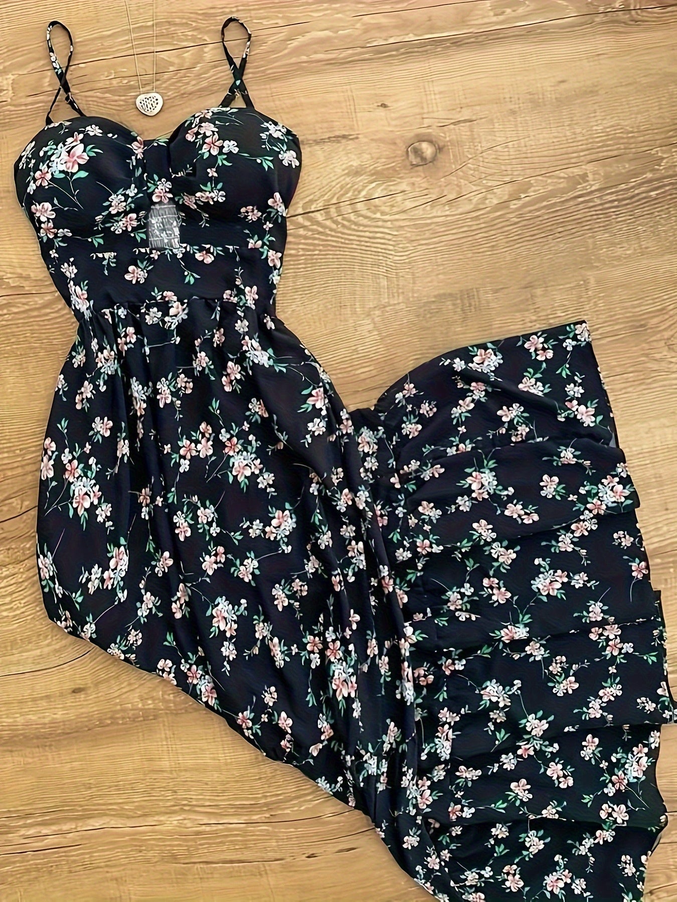 Vintage stijl lange jurk met stippen voor elegante en chique dames