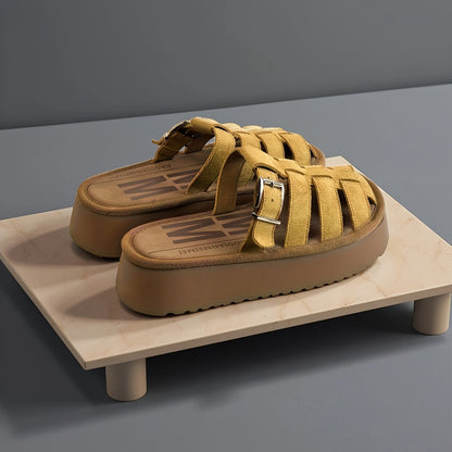 Sandales Femme Style Pêcheur à Plateforme Moderne – Tendance Décontractée et Élégante
