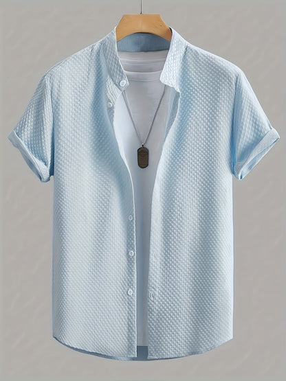 Camicia casual uomo maniche corte stile estivo – tendenza urbana e versatile