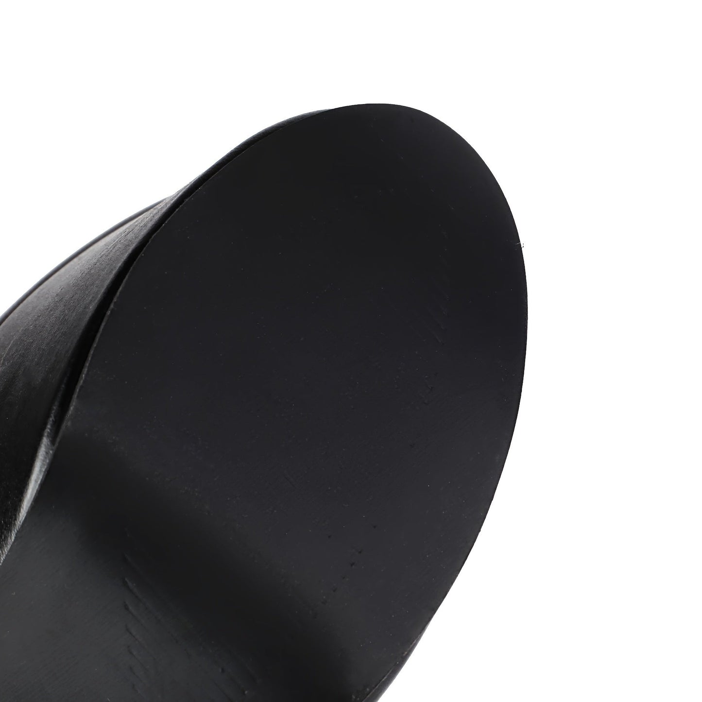 Bottes Noires Cuissardes à Talon Bloc Haut et Plateforme Épaisse