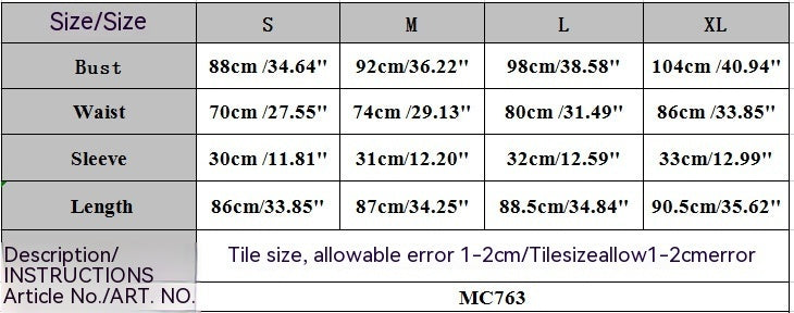 Marion – Vestido corto con mangas farol y cintura entallada