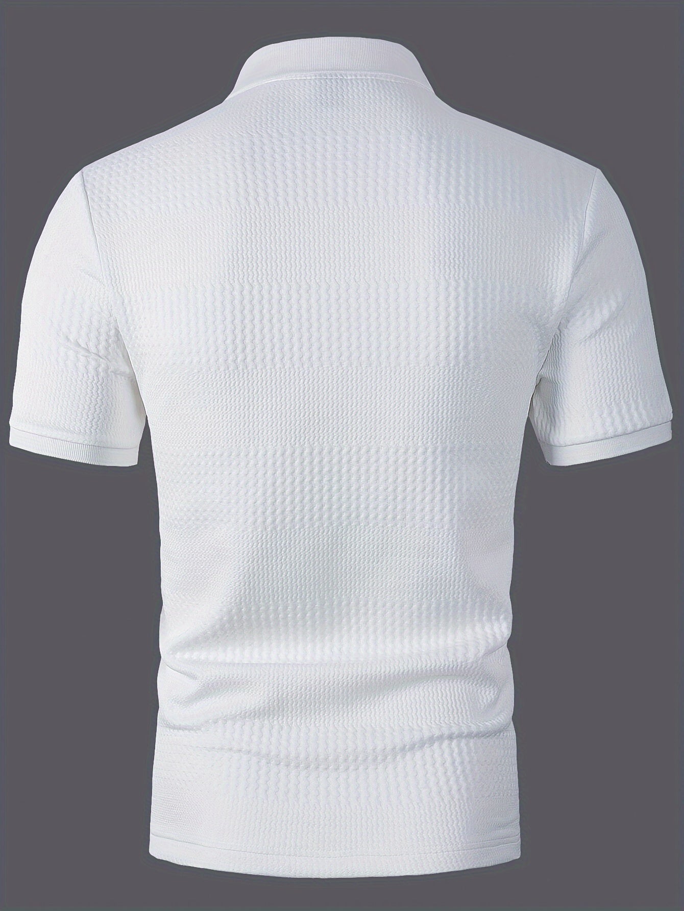 Polo homme ajusté style casual à motif géométrique pour l'été