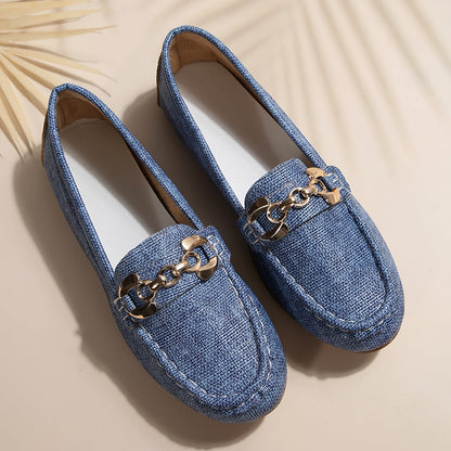 Mocassini Donna Eleganti Stile Casual con Catena Decorativa – Ideali per Uso Quotidiano e Città