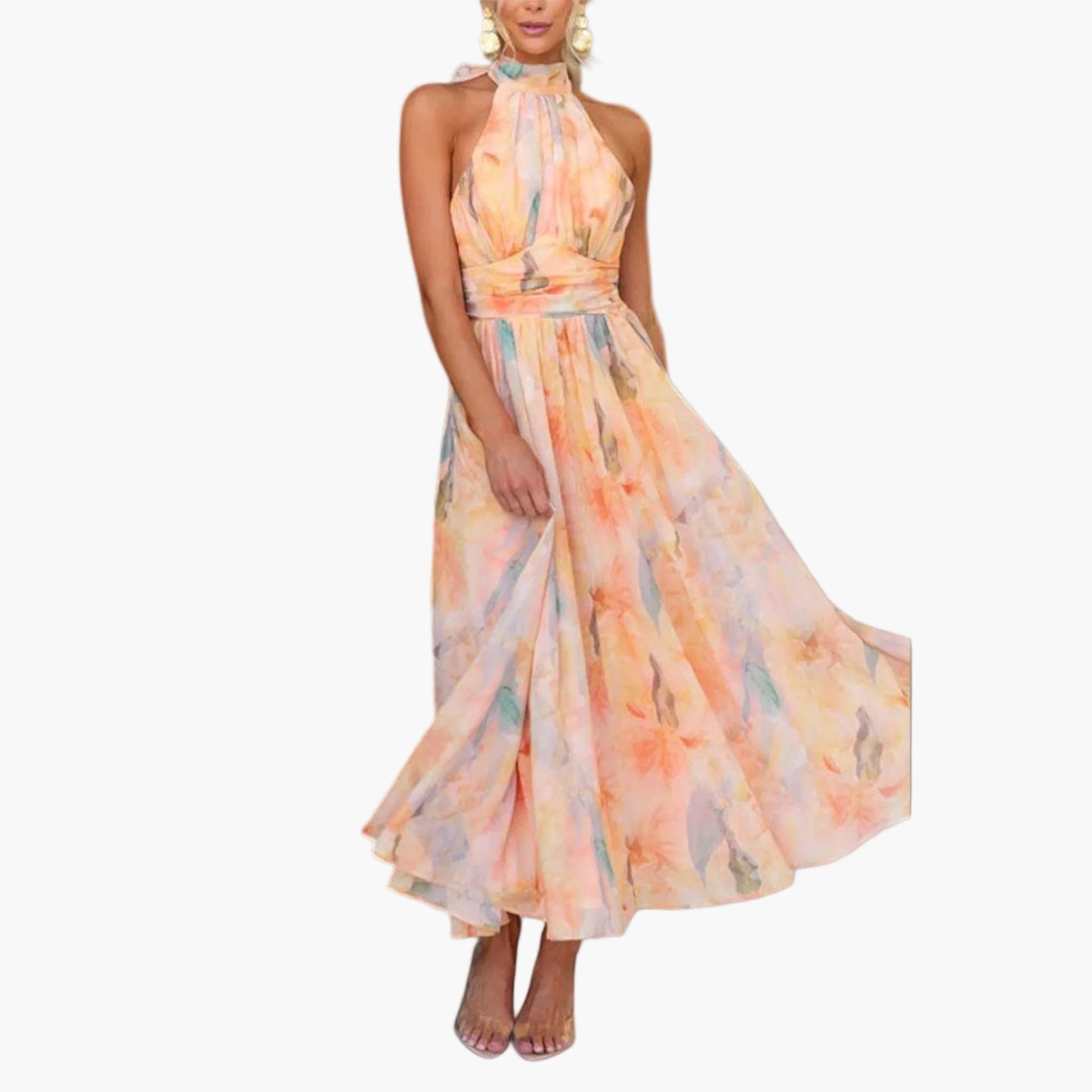 Robe Longue Femme Élégante Style Bohème pour Cérémonie, Cocktail et Mariage