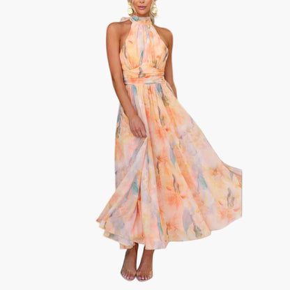 Robe Longue Femme Élégante Style Bohème pour Cérémonie, Cocktail et Mariage