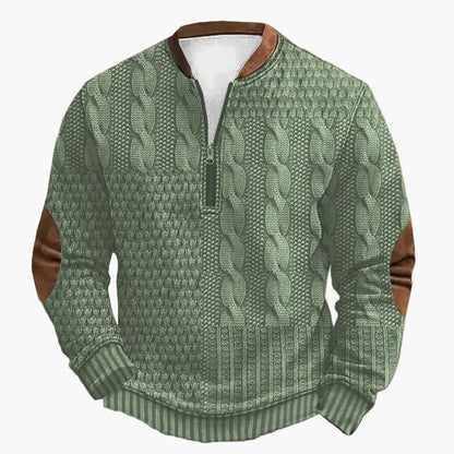Pull décontracté à col zippé style tricot pour homme – Look moderne pour l’automne et l’hiver