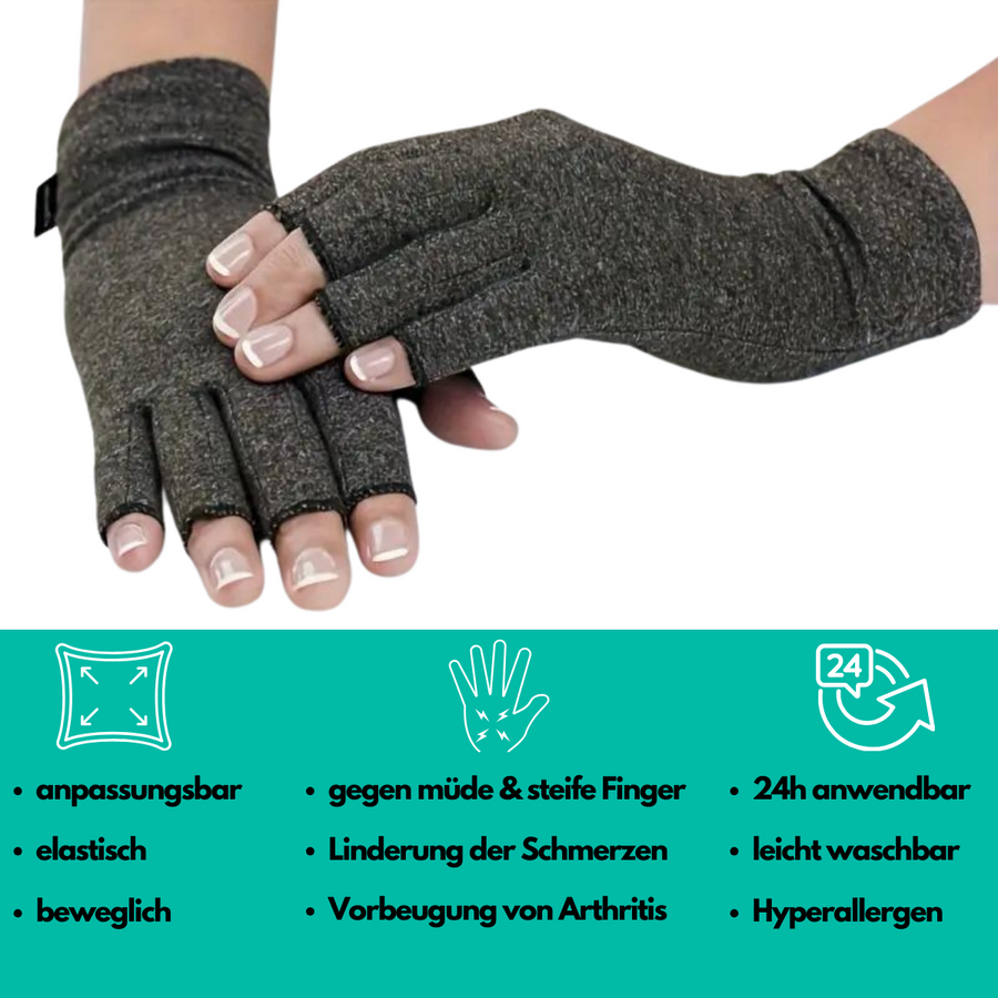 Unisex grå fingerløse kompresjonshansker for sport og aktiviteter