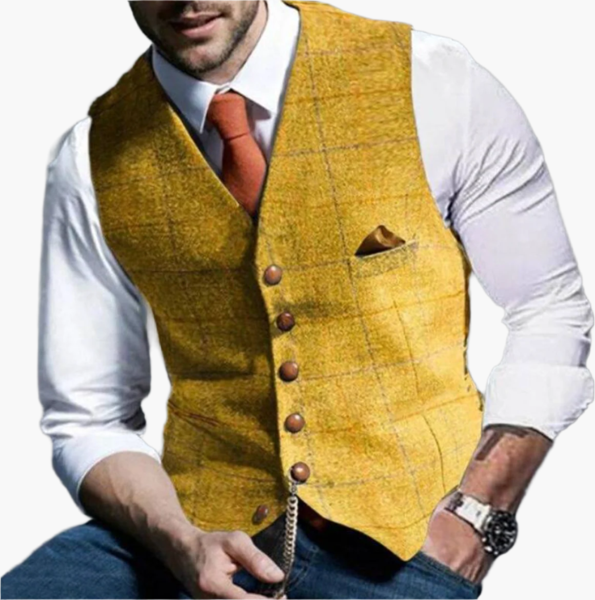 Elegancka męska kamizelka vintage w stylu dżentelmena – idealna na biznes i specjalne okazje
