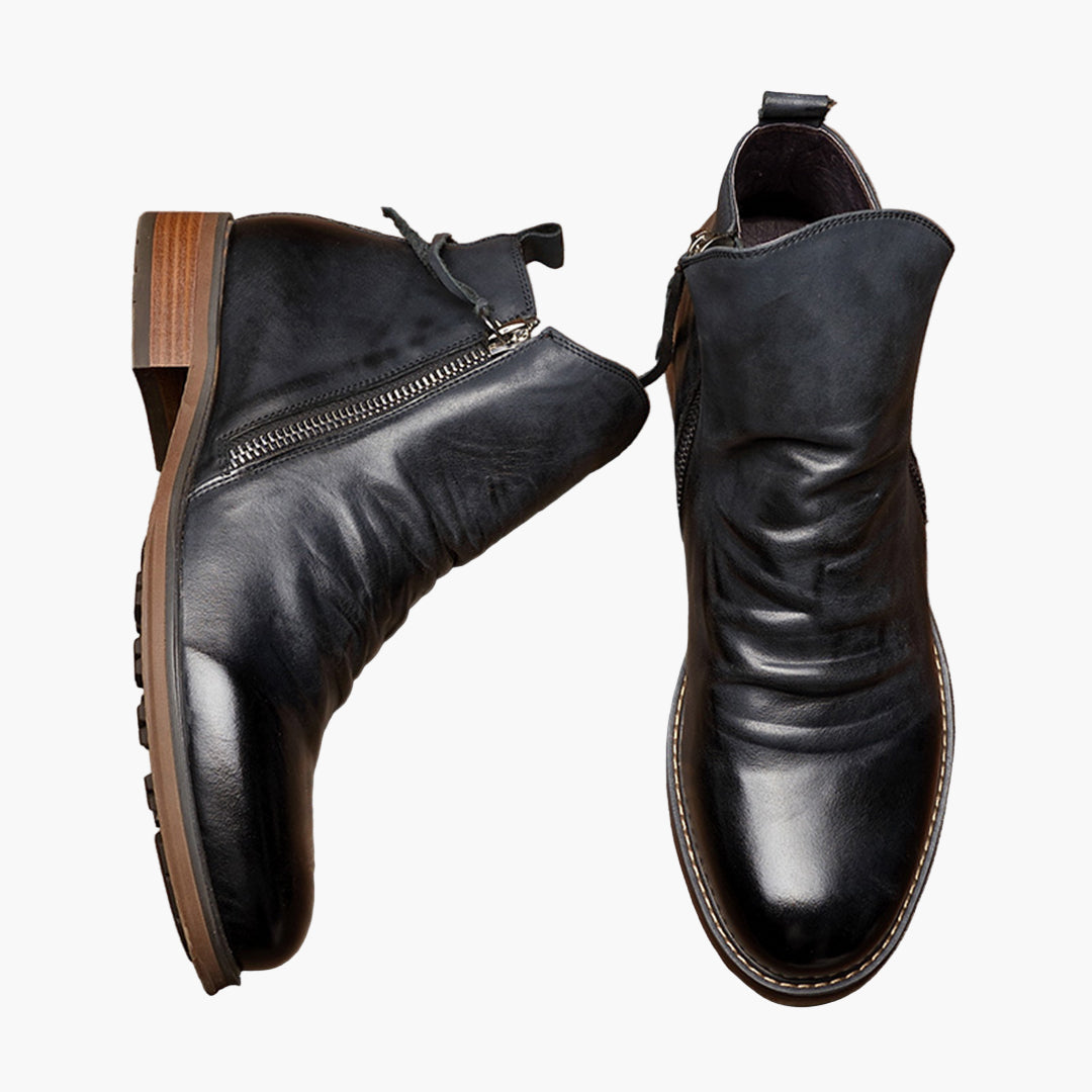 Eleganta zipboots för män med avslappnad urban stil