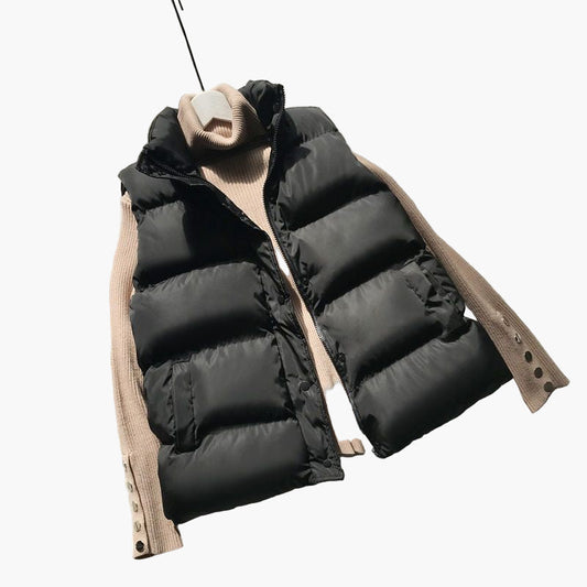 Quiltet damebodywarmer i afslappet stil til udendørs og mellemsæson