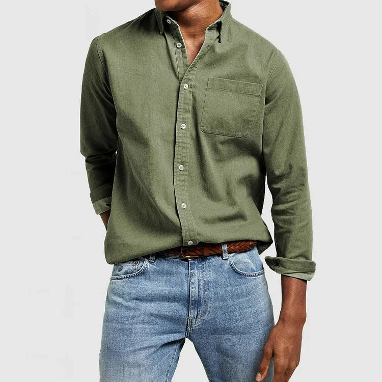 Chemise Casual Boutonnée Homme – Style Intemporel Polyvalent