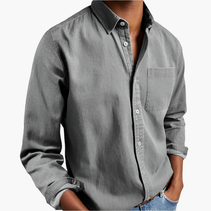 Chemise Casual Boutonnée Homme – Style Intemporel Polyvalent