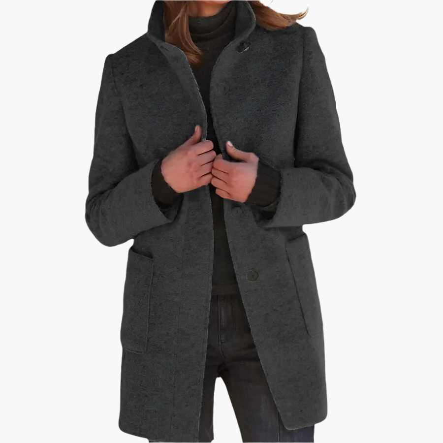 Cappotto Donna Elegante con Collo Alto | Stile Classico e Versatile