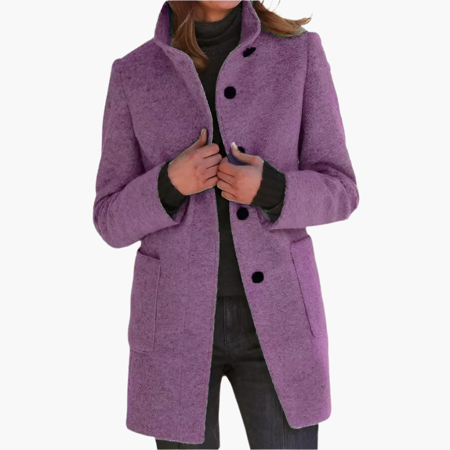 Cappotto Donna Elegante con Collo Alto | Stile Classico e Versatile