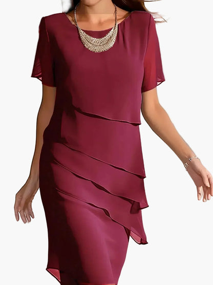 Vestido de Mujer Elegante Ceñido con Volantes – Ideal para Noches y Ceremonias