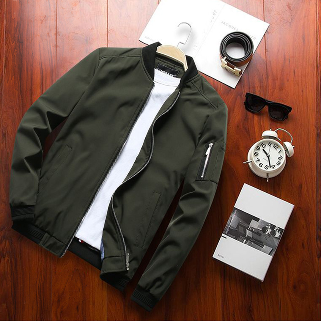 Chaqueta bomber de verano para hombre estilo urbano versátil – ideal para media estación y salidas casuales o formales