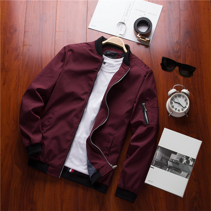 Chaqueta bomber de verano para hombre estilo urbano versátil – ideal para media estación y salidas casuales o formales