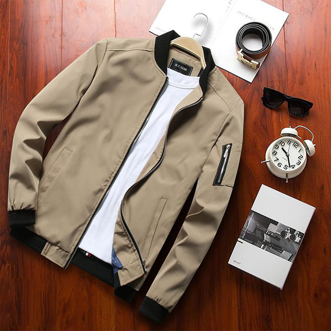 Chaqueta bomber de verano para hombre estilo urbano versátil – ideal para media estación y salidas casuales o formales