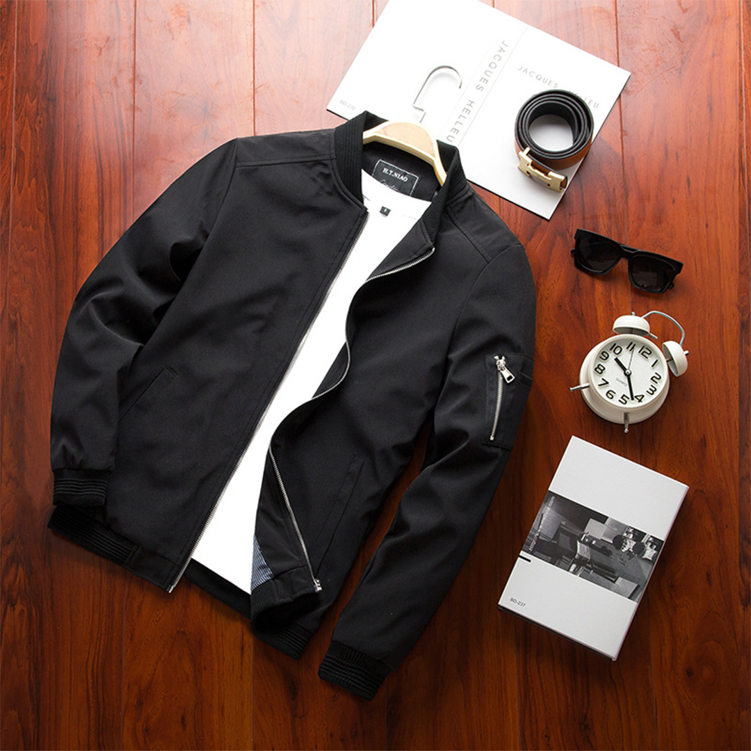 Chaqueta bomber de verano para hombre estilo urbano versátil – ideal para media estación y salidas casuales o formales