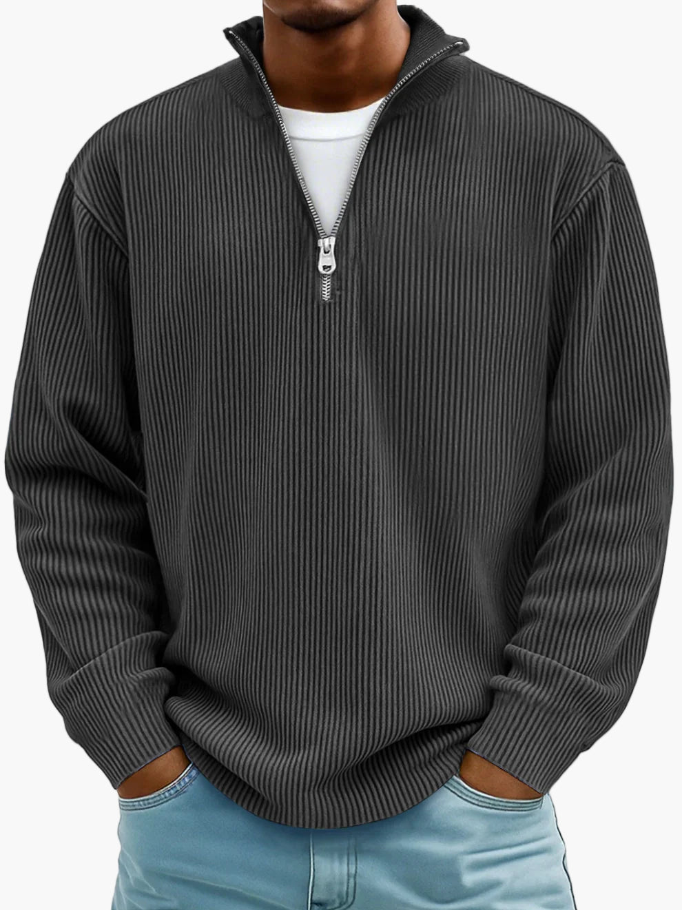 Sweat à demi-zip tendance pour homme – Style décontracté chic, idéal au quotidien