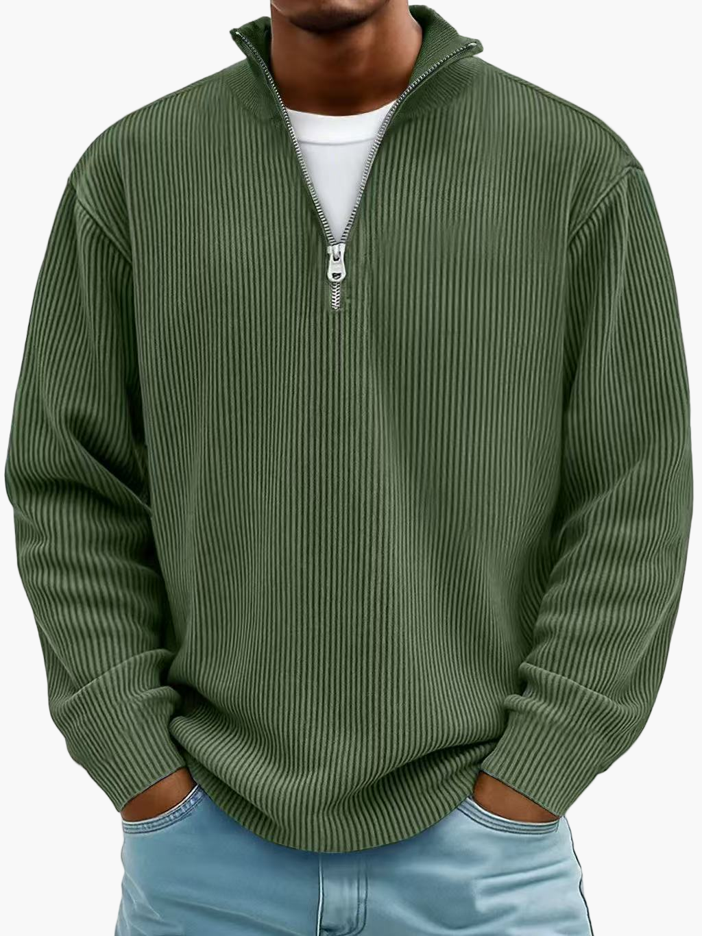 Sweat à demi-zip tendance pour homme – Style décontracté chic, idéal au quotidien