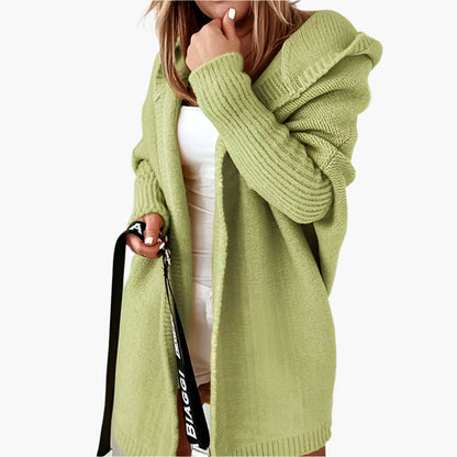 Cardigan para mujer casual con capucha estilo acogedor, ideal para otoño e invierno