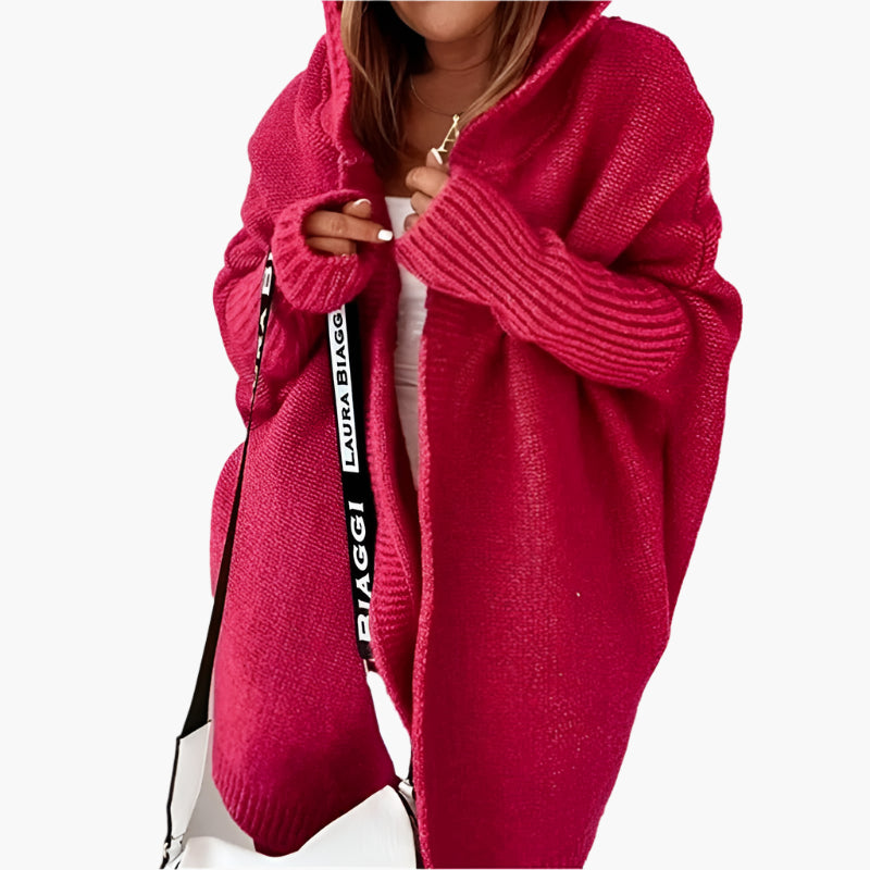 Cardigan para mujer casual con capucha estilo acogedor, ideal para otoño e invierno