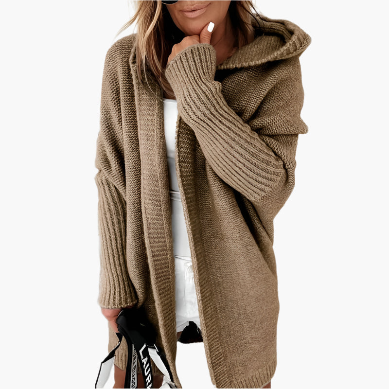 Cardigan para mujer casual con capucha estilo acogedor, ideal para otoño e invierno