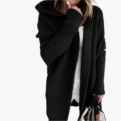 Cardigan para mujer casual con capucha estilo acogedor, ideal para otoño e invierno