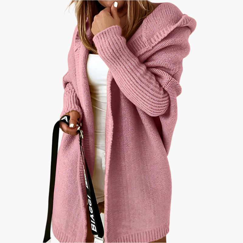 Cardigan para mujer casual con capucha estilo acogedor, ideal para otoño e invierno