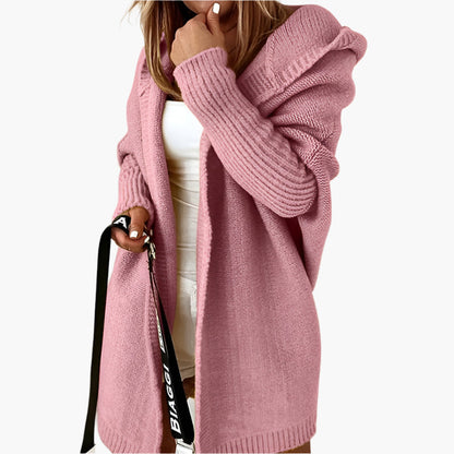 Cardigan para mujer casual con capucha estilo acogedor, ideal para otoño e invierno