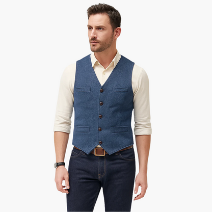 Elegant väst för herr – Modern och mångsidig stil, perfekt för chic eller avslappnad look