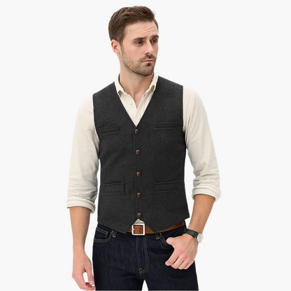 Elegant väst för herr – Modern och mångsidig stil, perfekt för chic eller avslappnad look