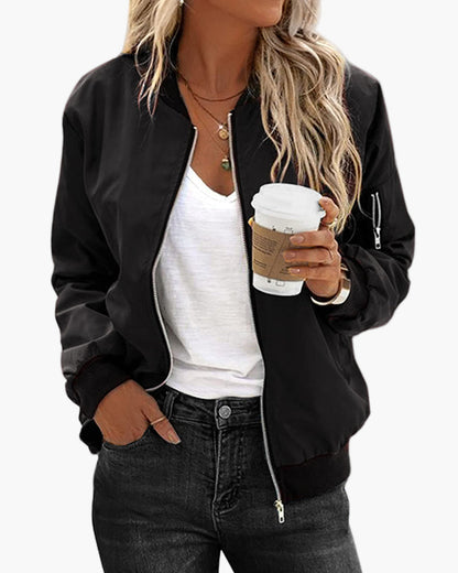 Chaqueta Bomber Clásica Casual para Mujer – Estilo Urbano y Versátil
