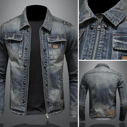 Męska klasyczna kurtka jeansowa – miejska elegancja i ponadczasowy look