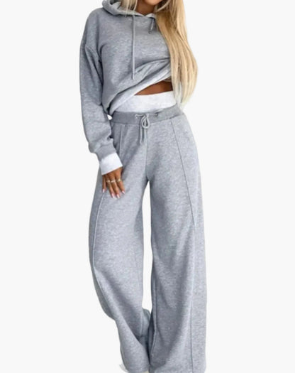 Ensemble de survêtement décontracté pour femme - 2 pièces, style moderne, idéal pour loisirs et détente