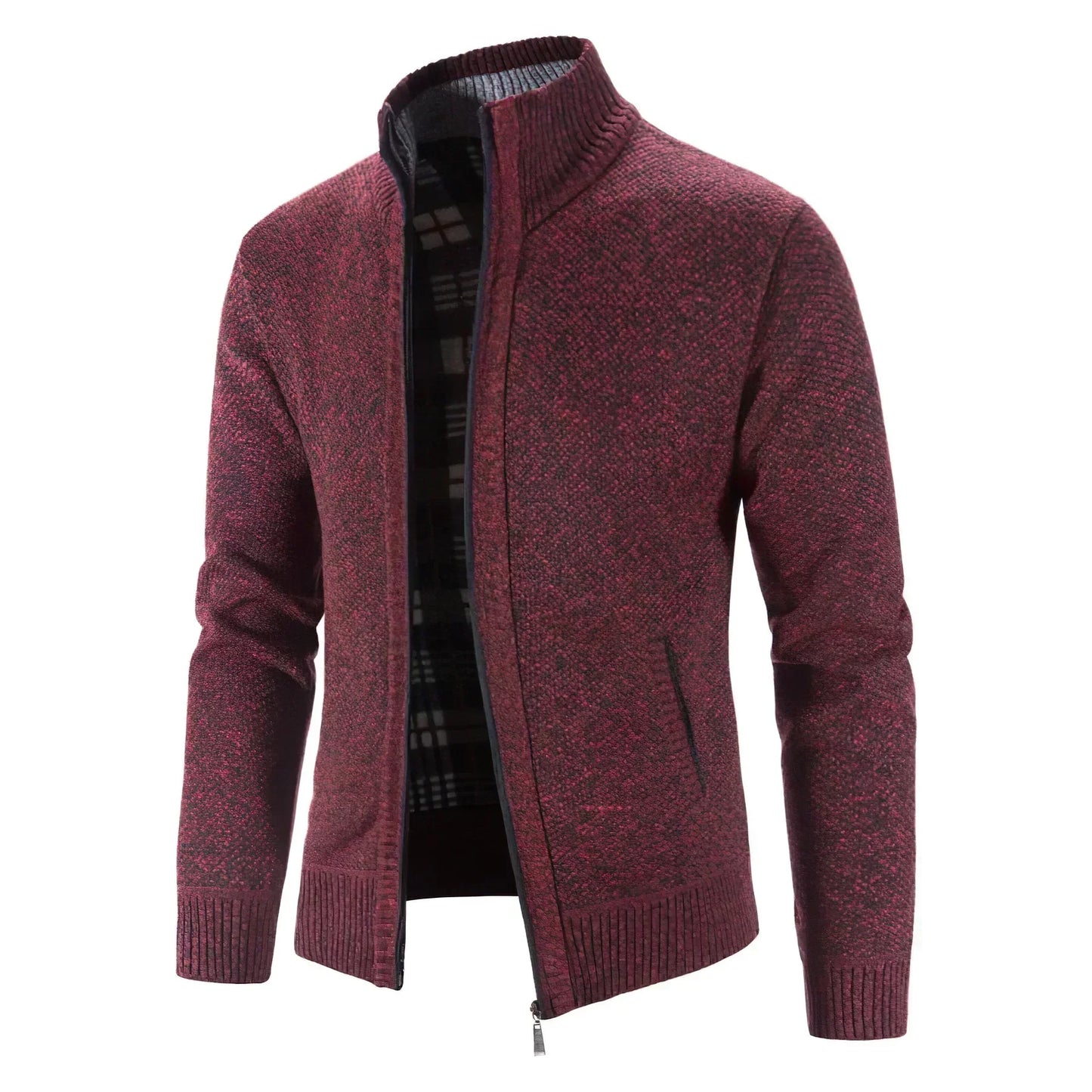 Gilet con zip stile urbano da uomo – Cardigan caldo ed elegante, ideale per città e ufficio
