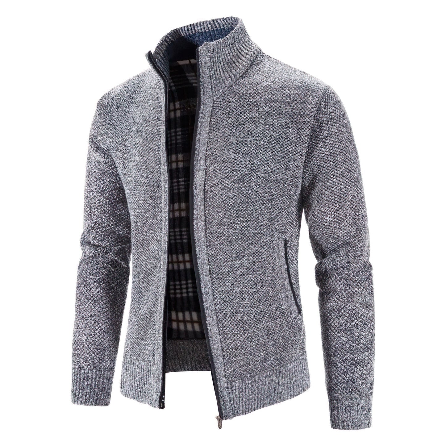 Gilet con zip stile urbano da uomo – Cardigan caldo ed elegante, ideale per città e ufficio