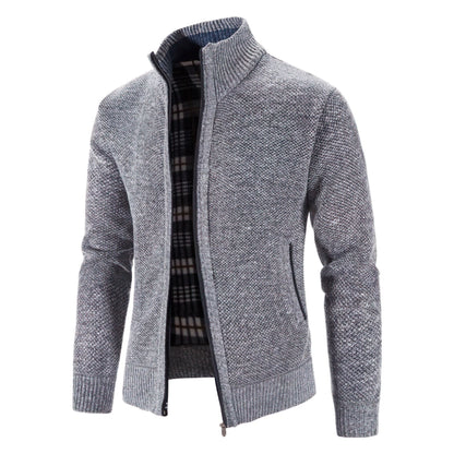Gilet con zip stile urbano da uomo – Cardigan caldo ed elegante, ideale per città e ufficio