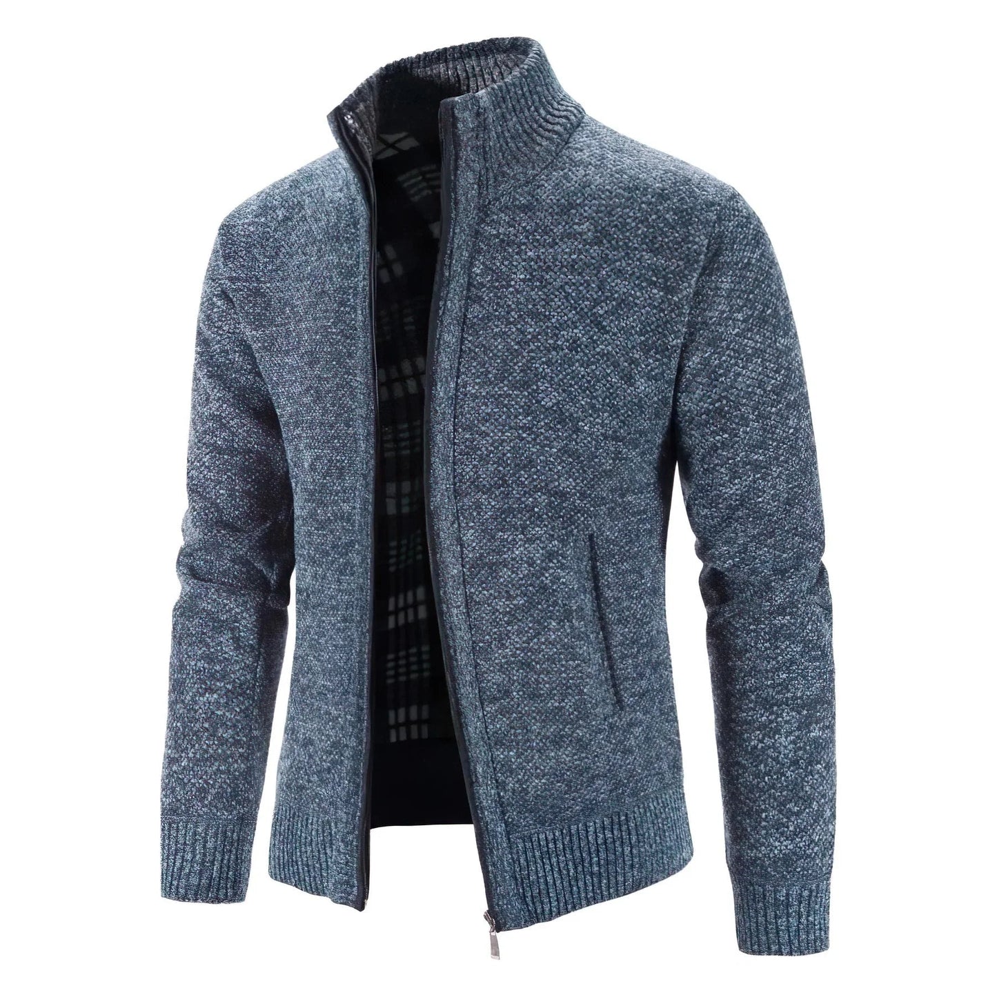 Gilet con zip stile urbano da uomo – Cardigan caldo ed elegante, ideale per città e ufficio