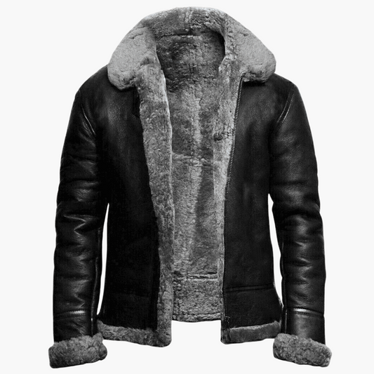 Men's vintage style aviator jacket for winter – warm and stylish coat