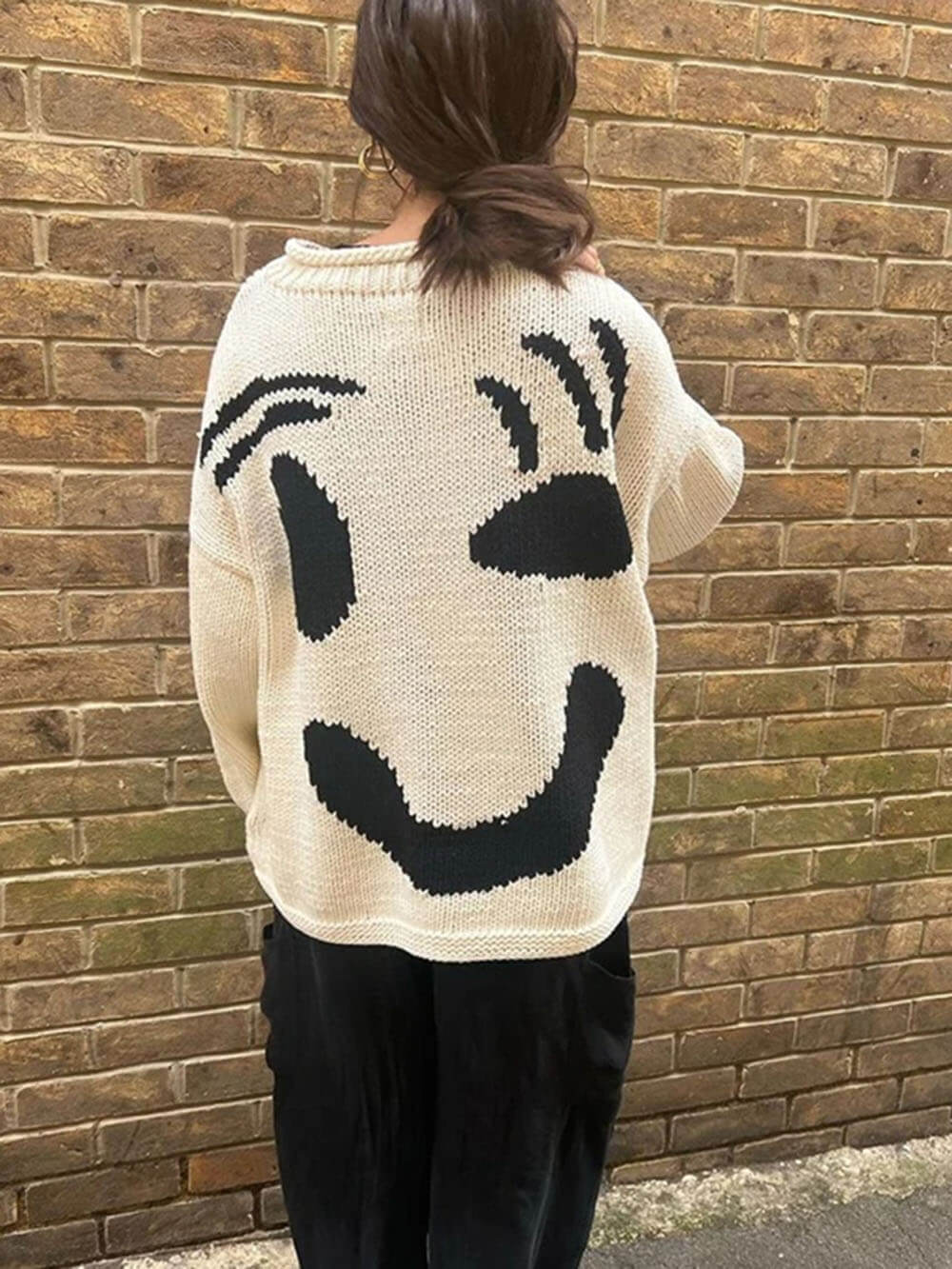 Comfortabele artistieke stijl trui voor dames – Ontspannen en originele look