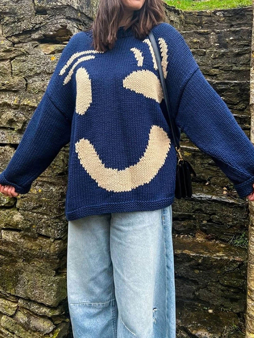 Comfortabele artistieke stijl trui voor dames – Ontspannen en originele look