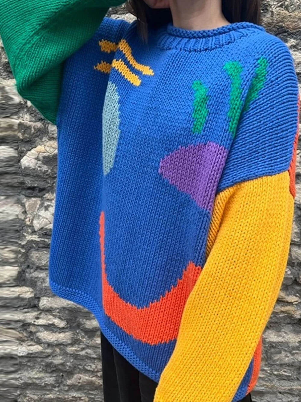 Comfortabele artistieke stijl trui voor dames – Ontspannen en originele look