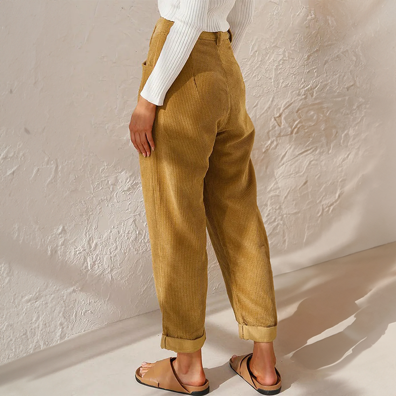 Pantalon ample taille haute femme style décontracté chic pour usage quotidien