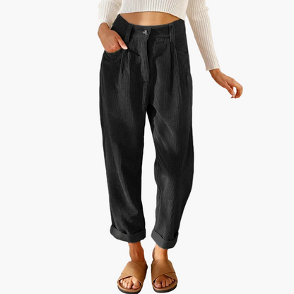 Pantalon ample taille haute femme style décontracté chic pour usage quotidien