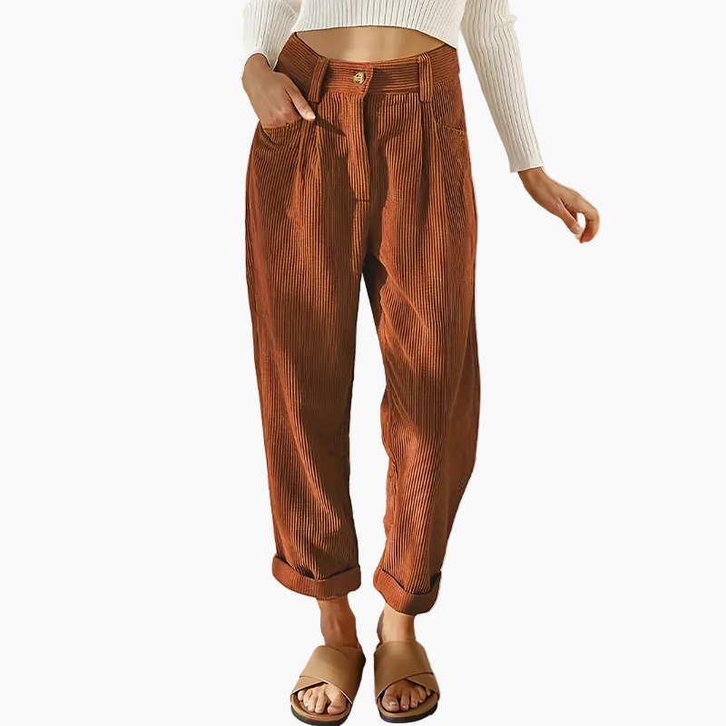 Pantalon ample taille haute femme style décontracté chic pour usage quotidien